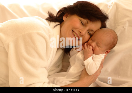 Mère avec sa fille Banque D'Images