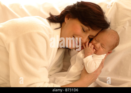 Mère avec sa fille Banque D'Images