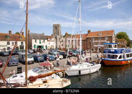 Le quai et la rivière Frome à Wareham, Dorset Banque D'Images