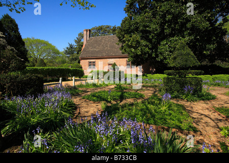 Jardin, Adam Thoroughgood House, Virginia Beach, Virginia, USA Banque D'Images