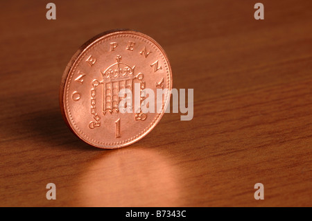 pièce 1 pence Banque D'Images