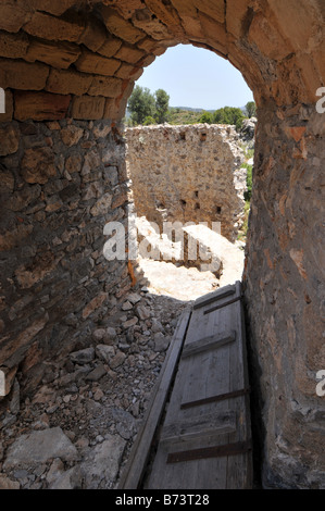 Ancienne Acropole de Lindos, Rhodes, Dodécanèse Grèce Europe Banque D'Images