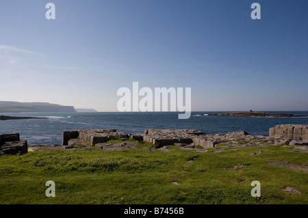 Doolin, dans le comté de Clare, Irlande, vue sur les falaises de Moher Banque D'Images