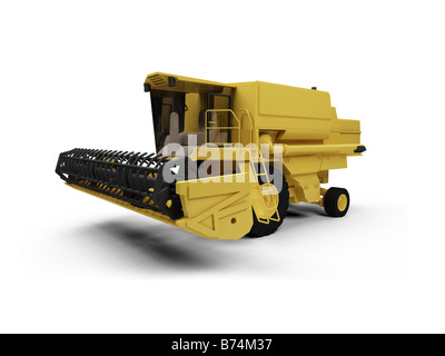 Moissonneuse-batteuse isolé sur fond blanc Banque D'Images