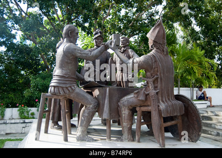 Pacte du Sang Monument, Nr. La ville de Tagbilaran, Bohol, Visayas, Philippines Banque D'Images