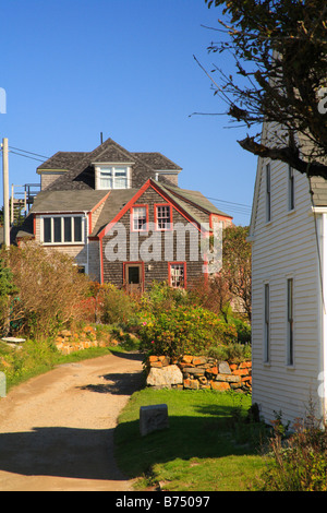 Dans la rue, Monhegan Monhegan Island, Maine, USA Banque D'Images