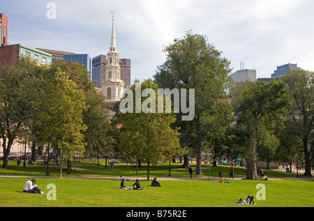 Parc public de Boston Common Boston Massachusetts USA Banque D'Images