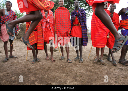 Ngoiroro est un village de 200 habitants appartenant à la tribu Massai Banque D'Images