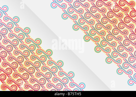 Vector illustration of cute abstract les coins avec du ruban diagonale centrale de l'espace pour copier des éléments personnalisés Banque D'Images