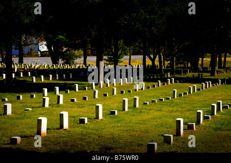 US National Cemetery de champ de bataille National de Stones River près de Murfreesboro Tennessee Banque D'Images