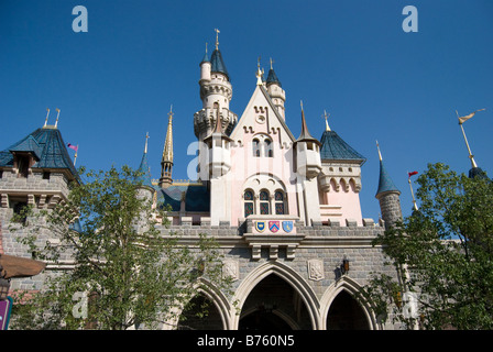Château de La Belle au bois dormant, Fantasyland, Hong Kong Disneyland Resort, l'île de Lantau, Hong Kong, République populaire de Chine Banque D'Images