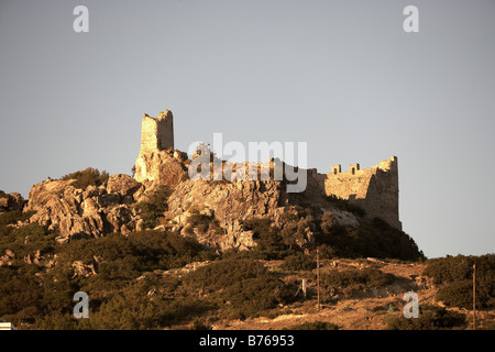Château de Asklipeiou Asklipeio Rhodes Grèce Banque D'Images