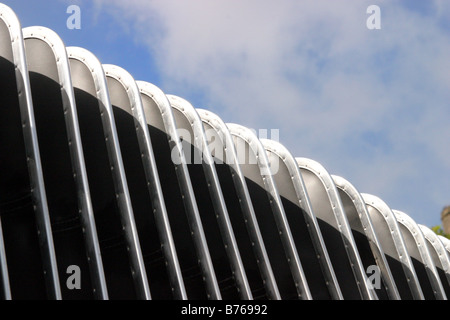 Section centrale de concertina souple un bus bendy Banque D'Images