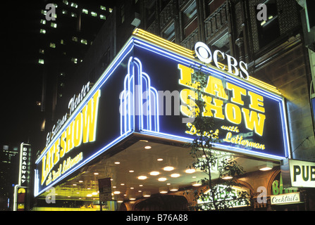 Le Late Show avec David Letterman, Ed Sullivan Theater, Manhattan, New York Banque D'Images