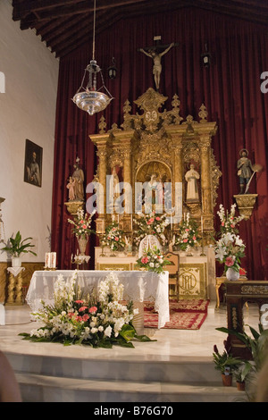 Église dans Alternatejo Village, Andalousie, Espagne Banque D'Images