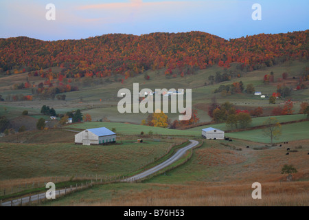 L'aube, Western Highland Comté, Virginia, USA Banque D'Images