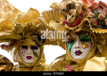 Portrait de beaux masques à Venise Italie Banque D'Images