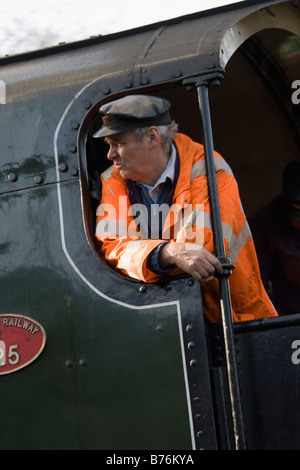 Conducteur de train, North Yorks Railway, Banque D'Images