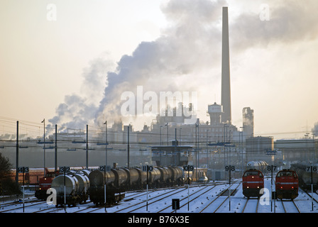 Usine chimique, Cologne, Allemagne. Banque D'Images