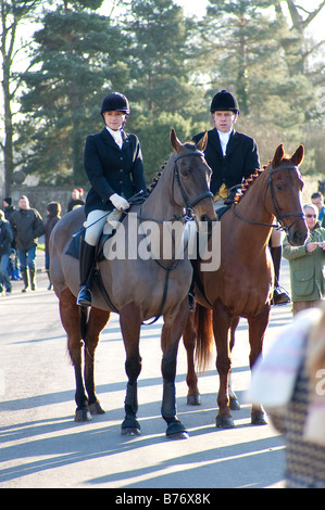 Teh Lacock Avon Vale hunt le lendemain Banque D'Images