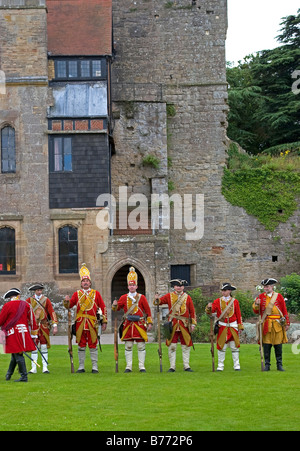 Re-enactment à Caldicot Monmouthshire Château en Angleterre Banque D'Images