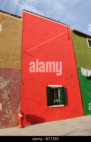 Poteau incendie hors service, l'île de Burano Italie Venise Banque D'Images