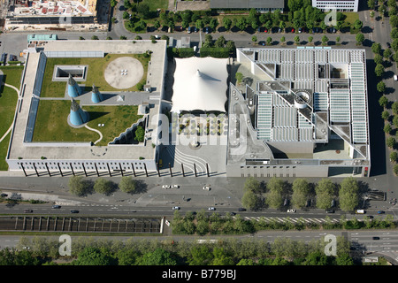 Photo aérienne, Bonn, musée d'art et d'art salle d'exposition de la République fédérale d'Allemagne, Museum Mile, Friedrich-Ebert-Allee, Banque D'Images