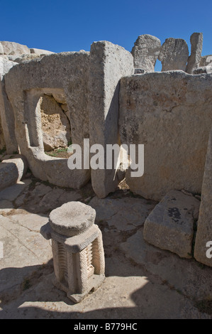 Hagar Qim, temple mégalithique, Malte Banque D'Images