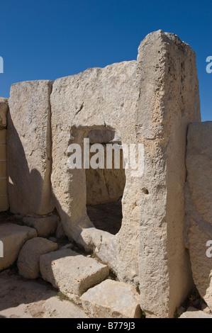 Hagar Qim, temple mégalithique, Malte Banque D'Images