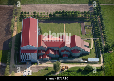 Vue aérienne, maison de bain, Archaeologischer Xanten parc, Parc archéologique de Xanten, Colonia Ulpia Traiana en Xanten, Rh Banque D'Images