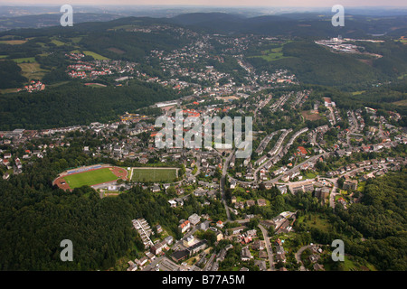 Photographie aérienne, Ennepetal, région du Bergisches Land, Nordrhein-Westfalen, Germany, Europe Banque D'Images