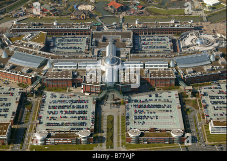 Photo aérienne du Centro et Centropark, centre commercial, Neue Mitte, Oberhausen, Ruhr, Rhénanie du Nord-Westphalie, Allemagne Banque D'Images