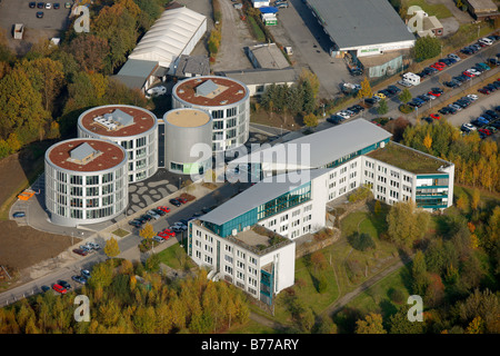 Photographie aérienne, Fès, centre de recherche et développement, Université de Witten Herdecke, Witten, au nord de la Ruhr, en Rhine-West Banque D'Images