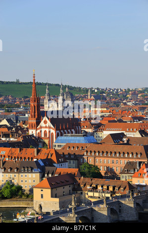 La ville de Wurtzbourg, Franconia, Bavaria, Germany, Europe Banque D'Images