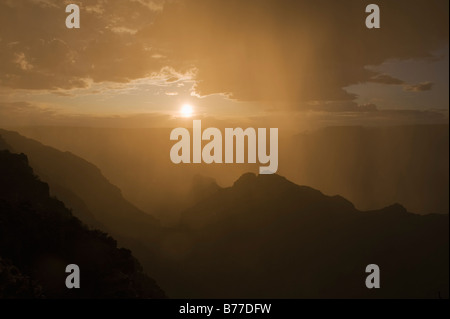 Soleil sur le Parc National du Grand Canyon Banque D'Images