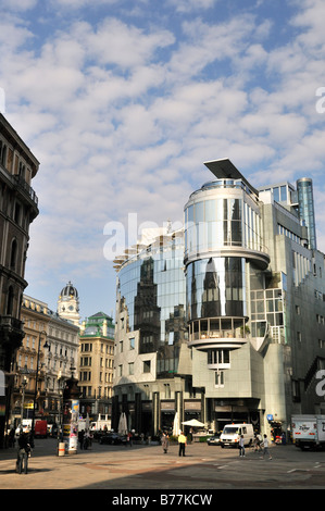 Haas-Haus immeuble sur la place Saint-Marc, Stephansplatz, Vienne, Autriche, Europe Banque D'Images