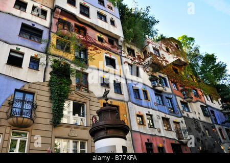 Bâtiment conçu par Hundertwasser, Hundertwasserhaus, Vienne, Autriche, Europe Banque D'Images