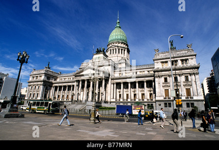 Bâtiment du Congrès sur la Plaza de Congreso, Buenos Aires, Argentine, Amérique du Sud Banque D'Images