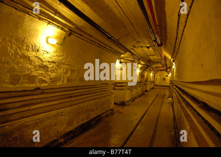 Couloir de ligne Maginot bunker en béton en France, en Europe Banque D'Images