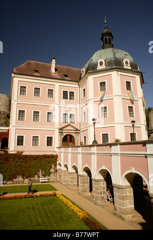 La Bohême de l'Ouest, le château de Becov, République Tchèque, Europe Banque D'Images