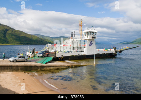 L'hôtel Caledonian MacBrayne' 'CalMac ferry Corran près de Fort William, Écosse. Banque D'Images