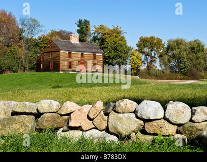 Le capitaine William Smith house battle road trail entre Lexington et Concord minute man National Historical Park, États-Unis Banque D'Images