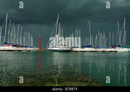 Approche de l'orage en Howth, Co. Fingal, République d'Irlande Banque D'Images