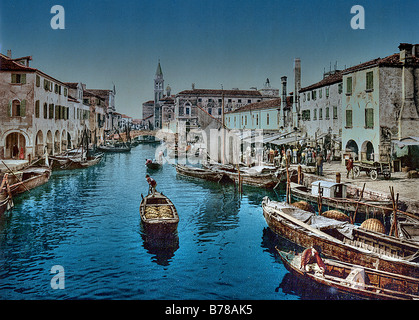 Ville de Chioggia, Venise, Italie Banque D'Images