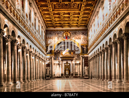 St. Paul's, de l'Intérieur, Rome, Italie Banque D'Images