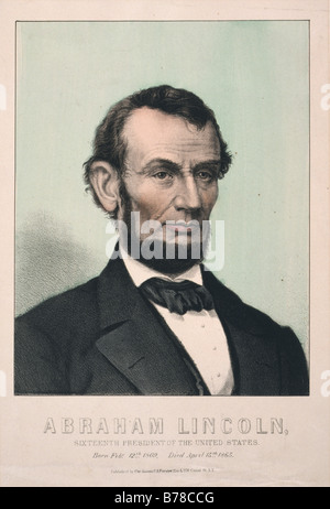 Abraham Lincoln 1809 1865 16e président des États-Unis Banque D'Images