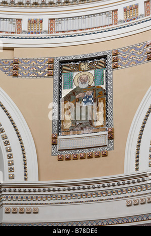 Evangéliste mosaïque dans l'Karl-Borromaeus-Kirche, Église Saint Charles Borromée, le Dr Karl-Luege Karl-Luege Gedaechtniskirche, Dr M Banque D'Images