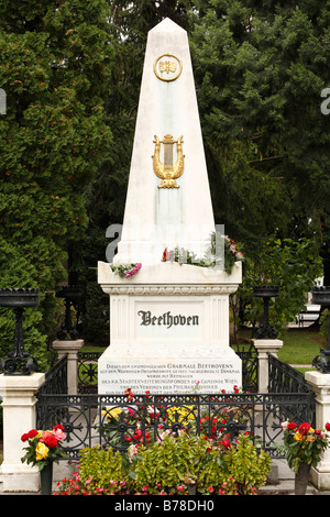 Ludwig van Beethoven pierre sépulcrale, Wiener Zentralfriedhof, cimetière, Vienne, Autriche, Europe Banque D'Images