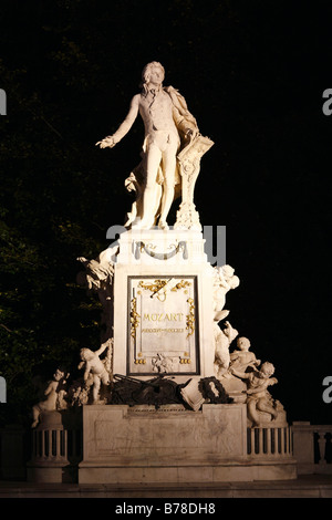 Mémorial à Mozart en Burggarten, Vienne, Autriche, Europe Banque D'Images