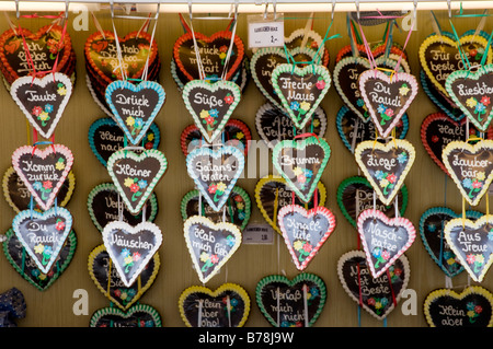 Allemagne, Cologne, Gingerbread hearts Banque D'Images